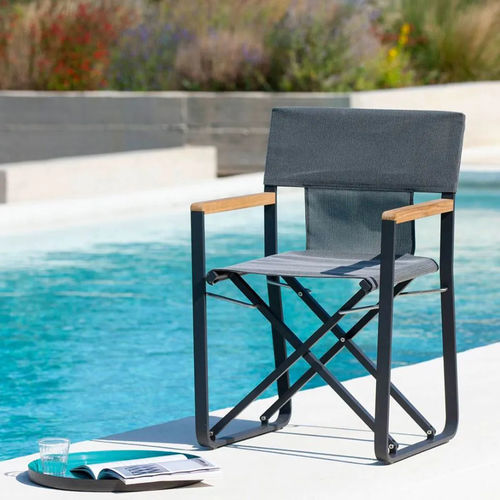 Contemporary chair - Cosette - Unopiù - outdoor / fabric / teak