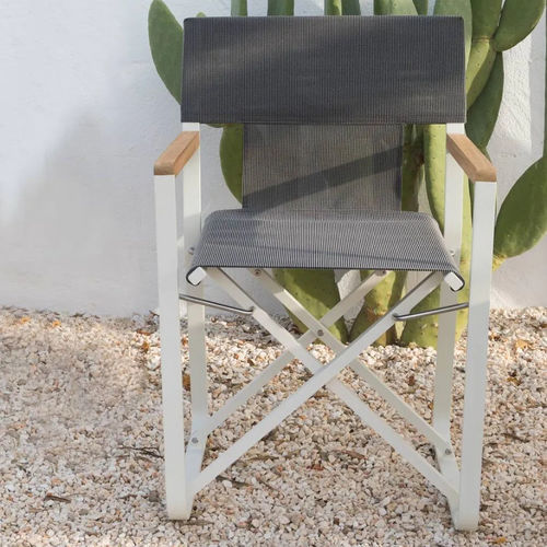 Contemporary chair - Cosette - Unopiù - outdoor / teak / aluminum