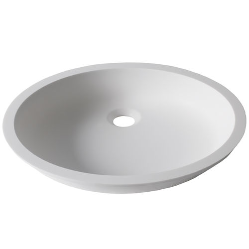 Countertop hand basin - BASIC D401 - KRION – PORCELANOSA Grupo - oval / Solid Surface / Krion®