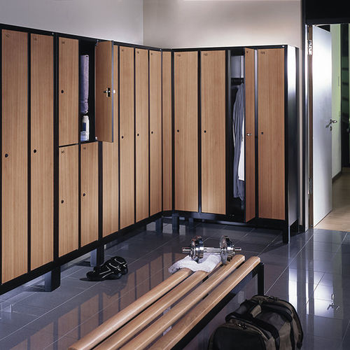 Steel locker - EVOLO - GEKIPS - for public building / with open coat rack / vandal-proof