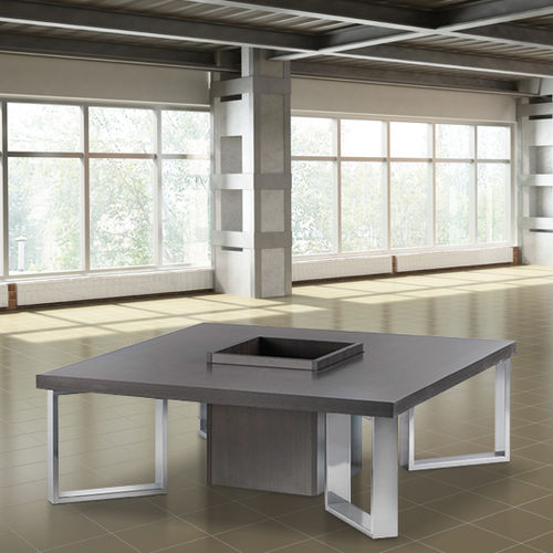 Contemporary bench - SKA : PQM 120 - GEKIPS - MDF / powder-coated steel / melamine