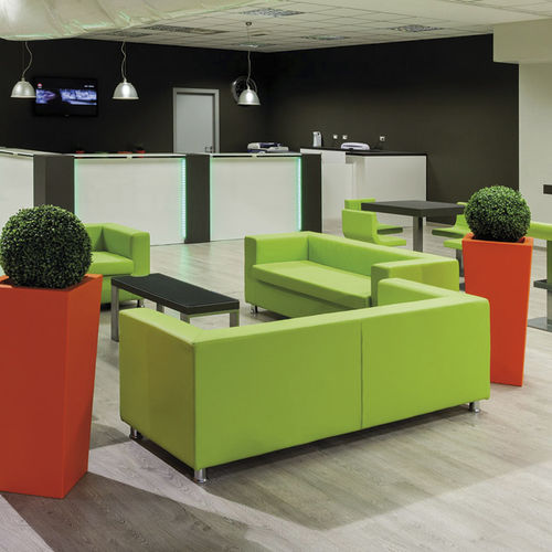 Contemporary sofa - PERLA - GEKIPS - synthetic leather / for public building / 2-person