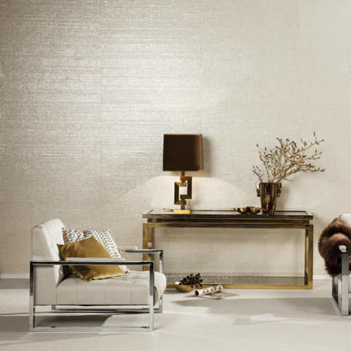 Interior wall-covering - Sumatra — SUA30 series - Omexco - mother-of-pearl / non-woven / high-gloss
