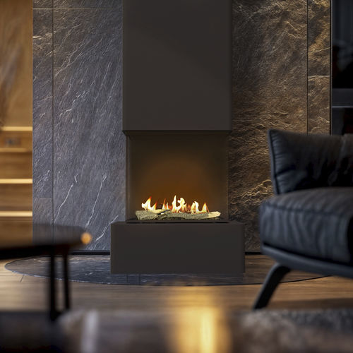 Bioethanol fireplace - VERTIS - Planika - free-standing / free-standing / closed hearth