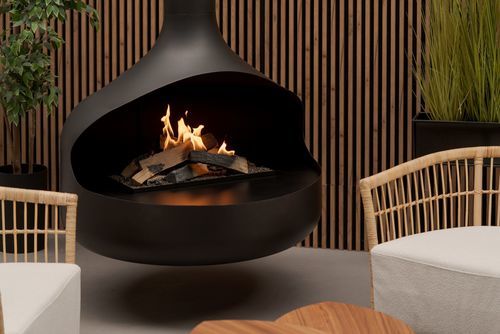 Galvanised steel bioethanol burner - ONI FLOGS - Planika - glass / steel / WiFi