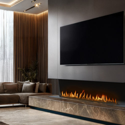 Central fireplace insert - FORMA - Planika - bioethanol / steel / contemporary