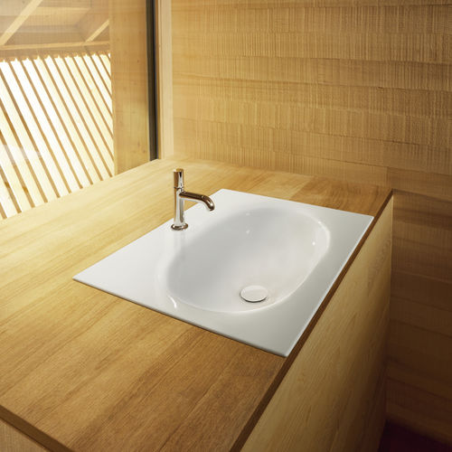 Built-in washbasin - BetteComodo - Bette GmbH & Co. KG - enameled metal / with counter / rectangular