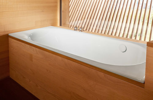 Home bathtub - BetteComodo with side oveflow - Bette GmbH & Co. KG - titanium / contemporary / white