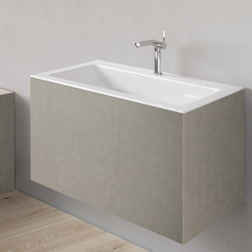 Built-in washbasin - BetteLoft - Bette GmbH & Co. KG - enameled metal / with counter / rectangular