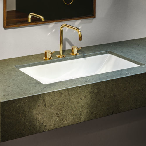 Undercounter washbasin - BetteLoft - Bette GmbH & Co. KG - glass / enameled metal / rectangular