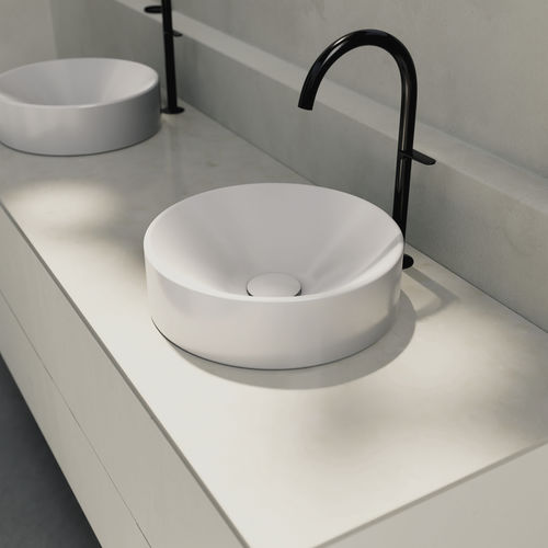 Countertop washbasin - BETTESUNO - Bette GmbH & Co. KG - enameled metal / high-gloss / matte finish