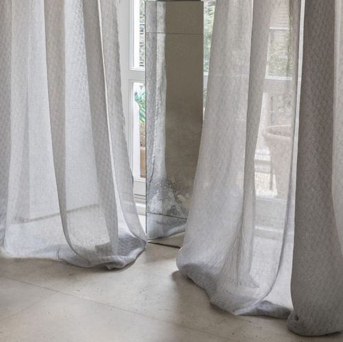 Plain sheer curtain fabric - MYTHOLOGY : SERENA 0X - LIZZO - linen / cotton / washable