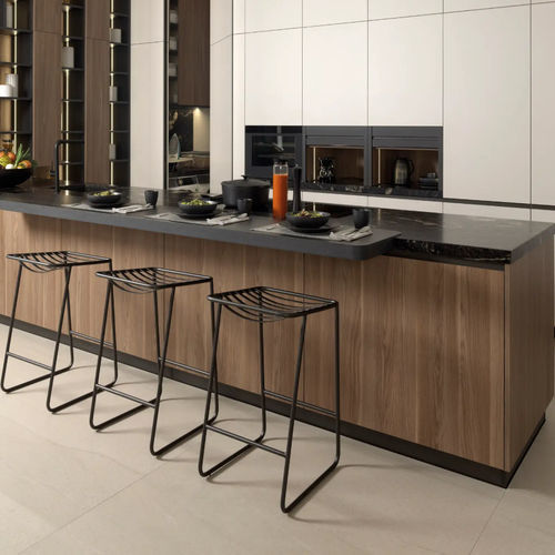 Contemporary kitchen - R3.65 · R1.65 - GAMADECOR – PORCELANOSA Grupo - leather / stone / peninsula