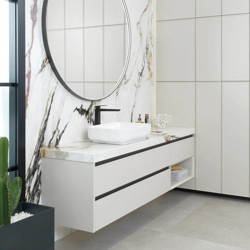 Bathroom cabinet with built-in lighting - ONDA - GAMADECOR – PORCELANOSA Grupo - contemporary / home / commercial