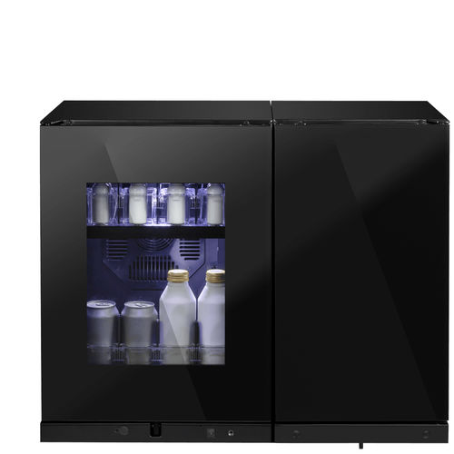Compact minibar - SC-DualBar - Minibar Systems - glazed / double door / with hinged door