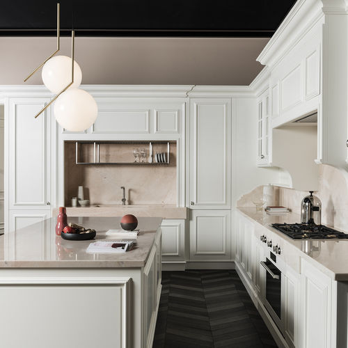 Traditional kitchen - FLORAL - L'OTTOCENTO - solid wood / lacquered wood / cherrywood