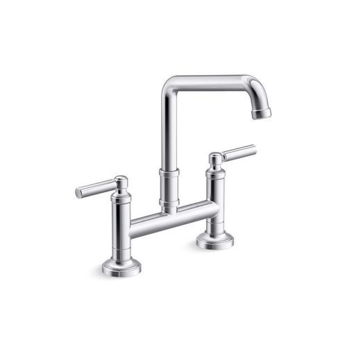 Countertop double-handle mixer tap - QUINCY&trade; - KALLISTA - brass / kitchen / 2-hole