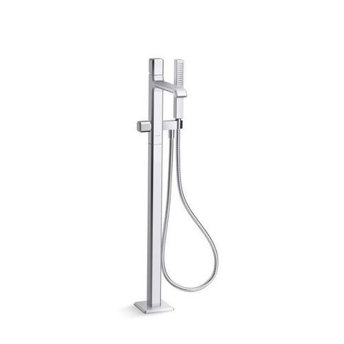 Brass bathtub mixer set - BEZEL&trade; - KALLISTA - floor-mounted / Art Deco / 1-hole