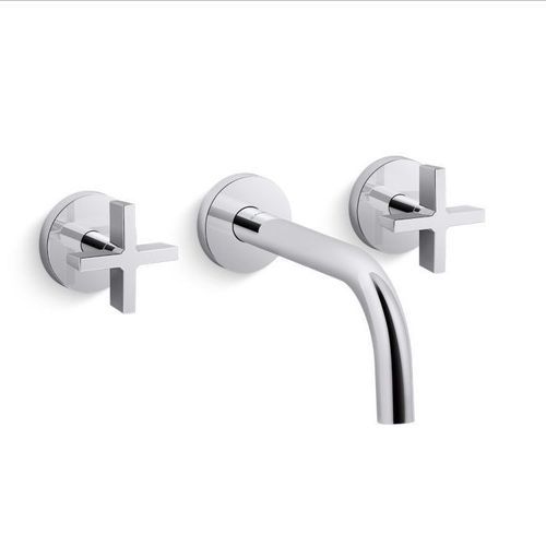 Wall-mounted double-handle mixer tap - ONE&trade; - KALLISTA - brass / indoor / 3-hole