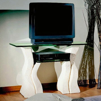 Contemporary TV cabinet - Set up - stonebreakers - custom / handmade / crystal