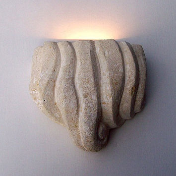 Contemporary wall light - Riccioli - stonebreakers - indoor / stone / fixed