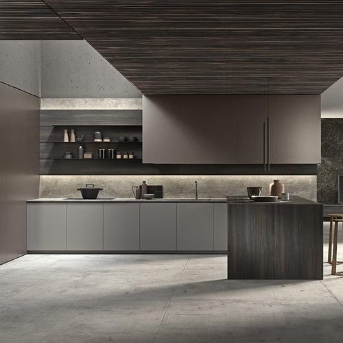 Contemporary kitchen - TWENTY - MODULNOVA - porcelain stoneware ...