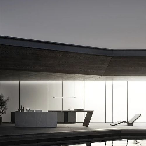 Outdoor kitchen - PROJECT 04 - MODULNOVA - contemporary / porcelain stoneware / island