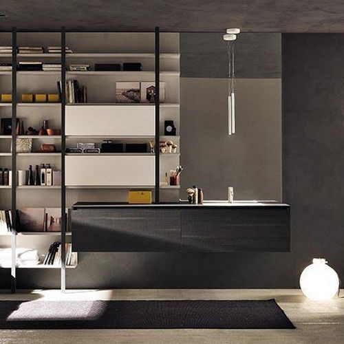 Wall-hung washbasin cabinet - MH6 GOLA - MODULNOVA - oak / laminate / contemporary