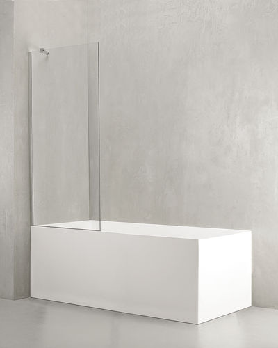 Fixed bath screen - IT-SV - TDA - tempered glass / frameless