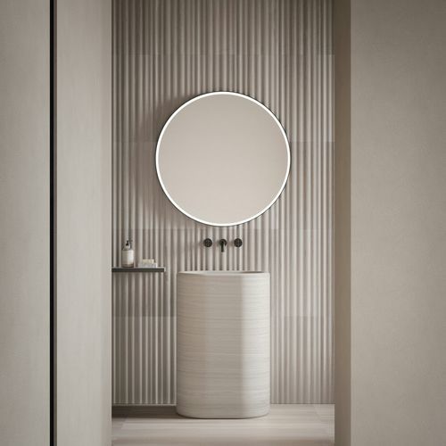 Wall-mounted washbasin - RAIN - Salvatori - marble / natural stone / with counter