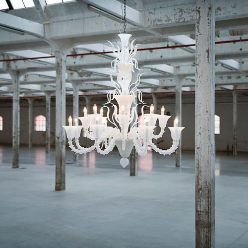 Classic chandelier - FLUAGE - MULTIFORME - blown glass / Murano glass / candelabra