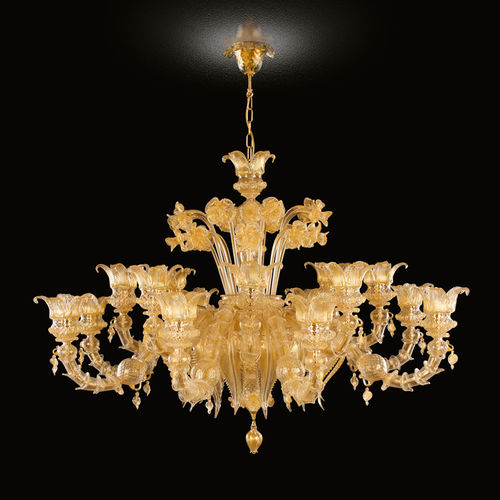 Classic chandelier - REGALE - MULTIFORME - blown glass / Murano glass / LED
