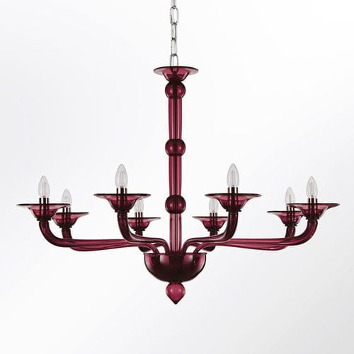 Contemporary chandelier - TOBIA - MULTIFORME - blown glass / Murano glass / LED