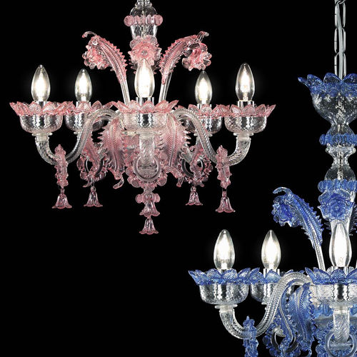 Classic chandelier - V-CLASSIC 800 - MULTIFORME - Murano glass / waterfall / golden