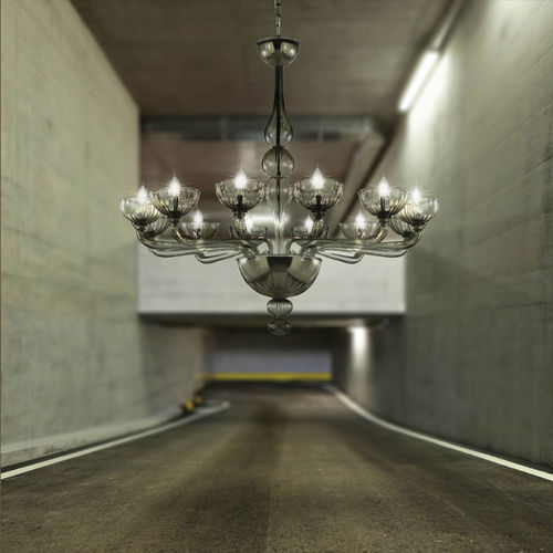 Traditional chandelier - EDGAR - MULTIFORME - blown glass / Murano glass / LED