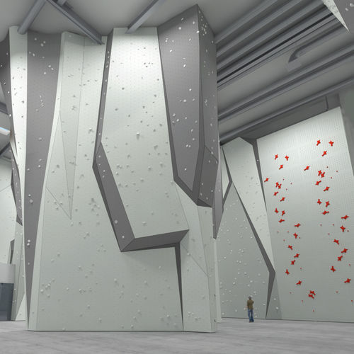 Fixed climbing wall - SPEED - Walltopia - for public building