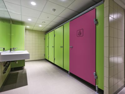 Laminate washroom cubicle - GRANIT PMR - FRANCE EQUIPEMENT - toilet / for public building