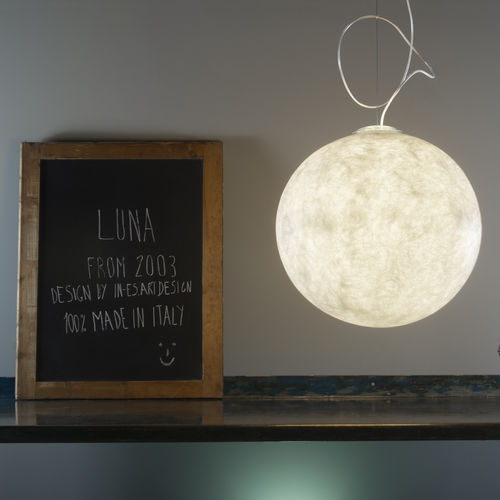 Pendant lamp - LUNA - in-es artdesign - steel / polycarbonate / Laprene®