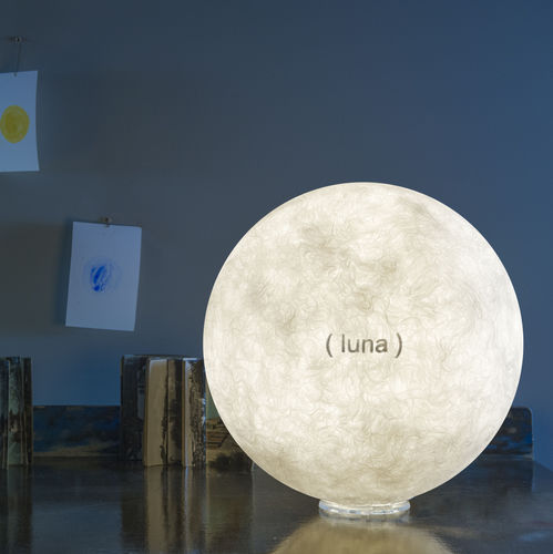 Table lamp - T.moon 2 L.E. - in-es artdesign - polycarbonate / in Nebulite® / contemporary