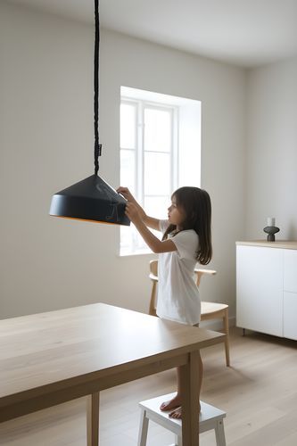 Pendant lamp - Cyrcus lavagna - in-es artdesign - nylon / in Nebulite® / Laprene®