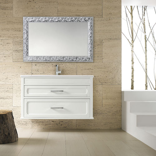 Wall-hung washbasin cabinet - AMBRA: 4 - EBAN - solid wood / ceramic / traditional
