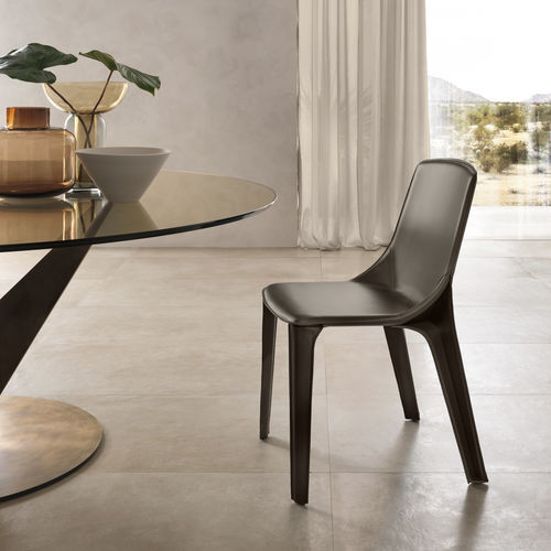 Contemporary chair - CALLAS - FIAM ITALIA - indoor / leather / metal base