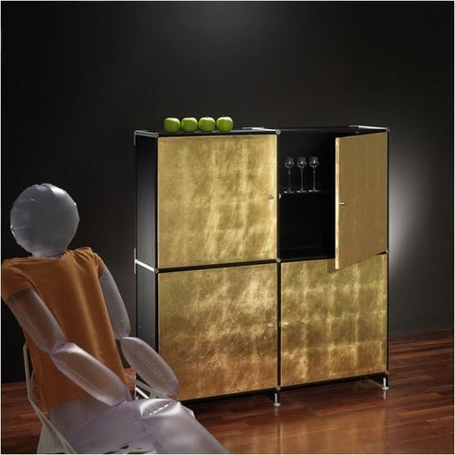 Contemporary china cabinet - GOLD X2 - Fitting - wooden