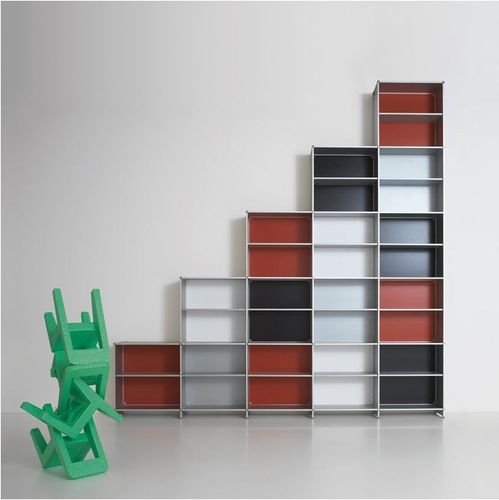 Modular shelf - STAIR - Fitting - contemporary / metal / white
