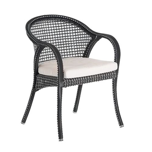 Traditional armchair - HAVANA - POINT - fabric / synthetic fiber / aluminum