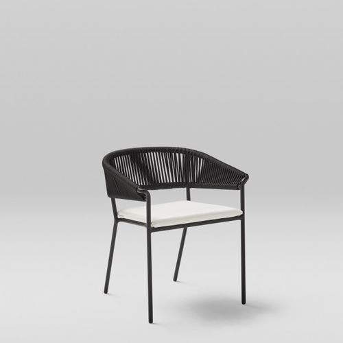 Contemporary chair - WEAVE - POINT - indoor / aluminum / aluminium