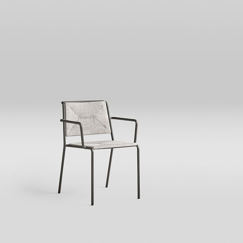 Contemporary dining chair - SUMMER - POINT - urban / aluminum / rope