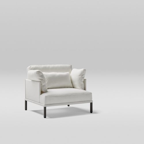 Contemporary armchair - LONG ISLAND - POINT - foam / polyurethane foam / fabric