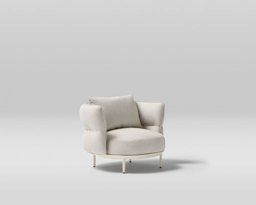 Contemporary armchair - AMBA - POINT - polyurethane foam / acrylic / aluminum