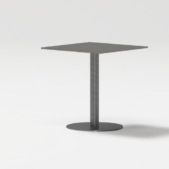 Contemporary dining table - LIS - POINT - painted aluminum / porcelain / teak